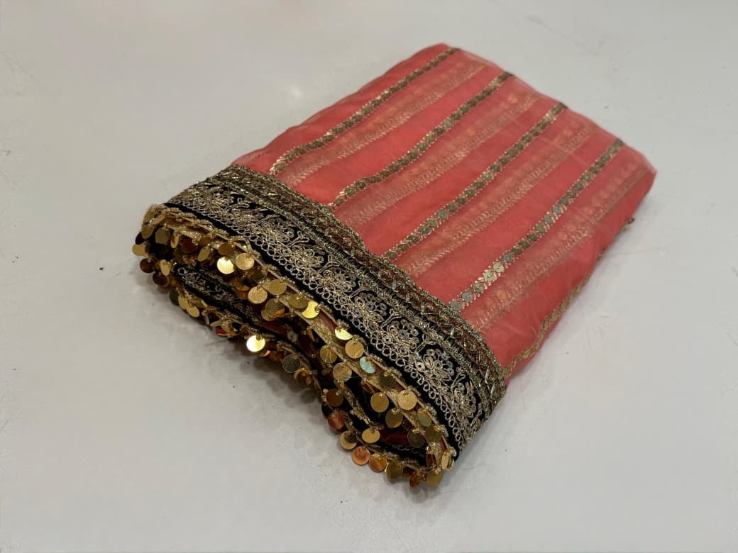 Original Dupatta with Premium Lace Work β Gotta, Velvet & Coin/Kinari Lace | Rs. 5,500