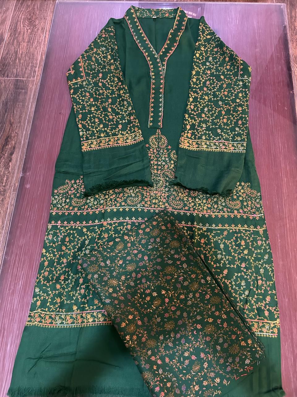 Winter Pashmina Shirt & Shawl Set – 2Pc / 3Pc Options (3 Colors)