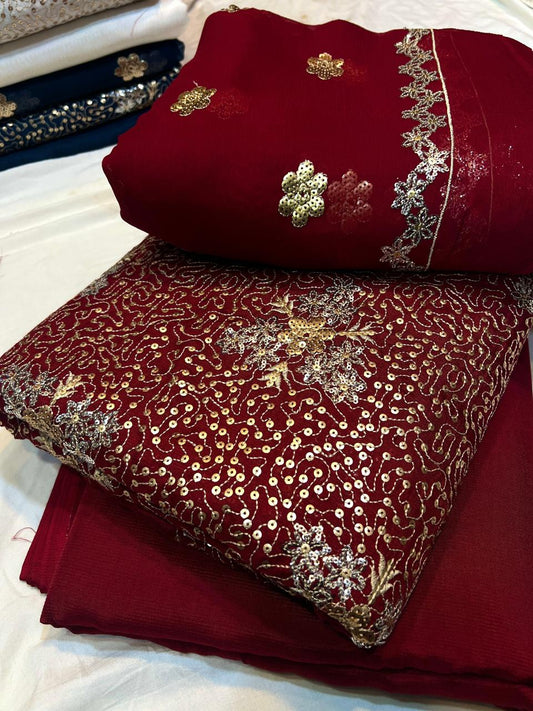 The Most Viral Twin Sequence Work Ensemble – Premium Pakistani Pure Raw Silk | Rs. 8,000