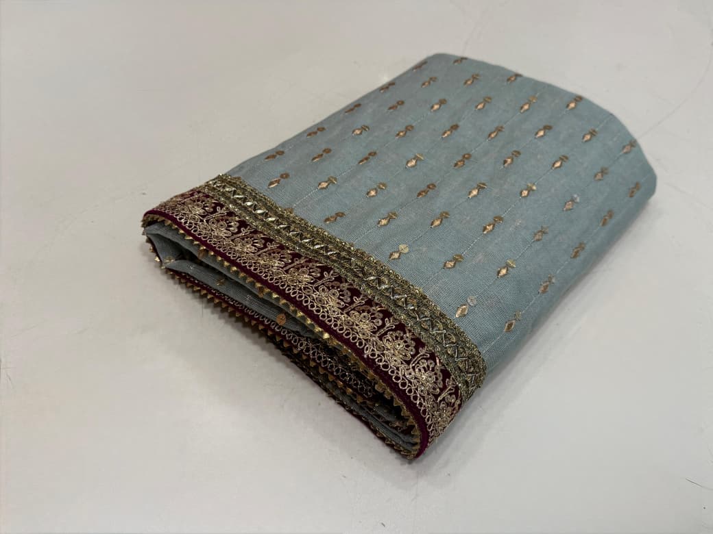 Original Dupatta with Premium Lace Work – Gotta, Velvet & Coin/Kinari Lace | Rs. 5,500