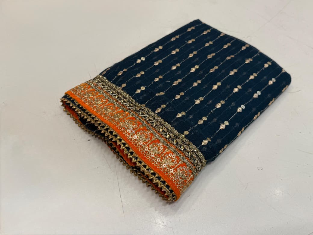 Original Dupatta with Premium Lace Work – Gotta, Velvet & Coin/Kinari Lace | Rs. 5,500