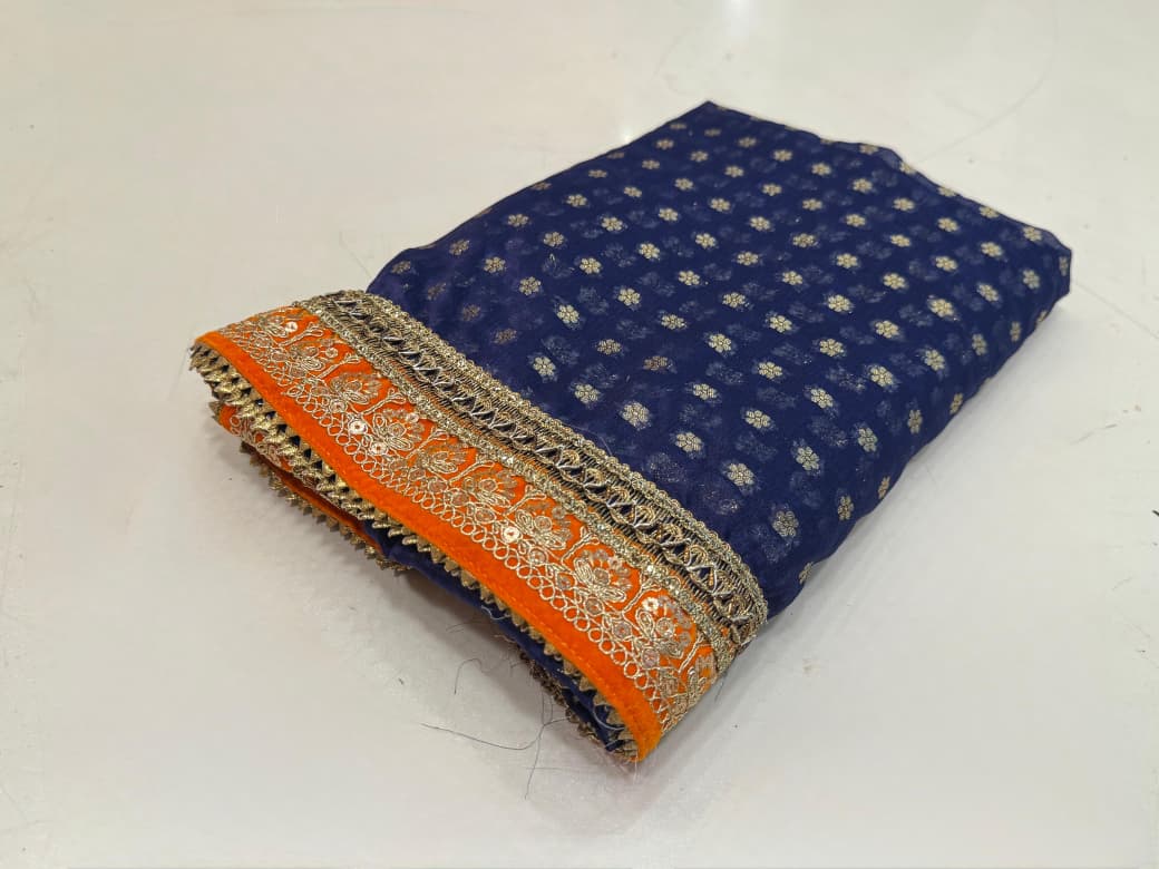 Original Dupatta with Premium Lace Work – Gotta, Velvet & Coin/Kinari Lace | Rs. 5,500
