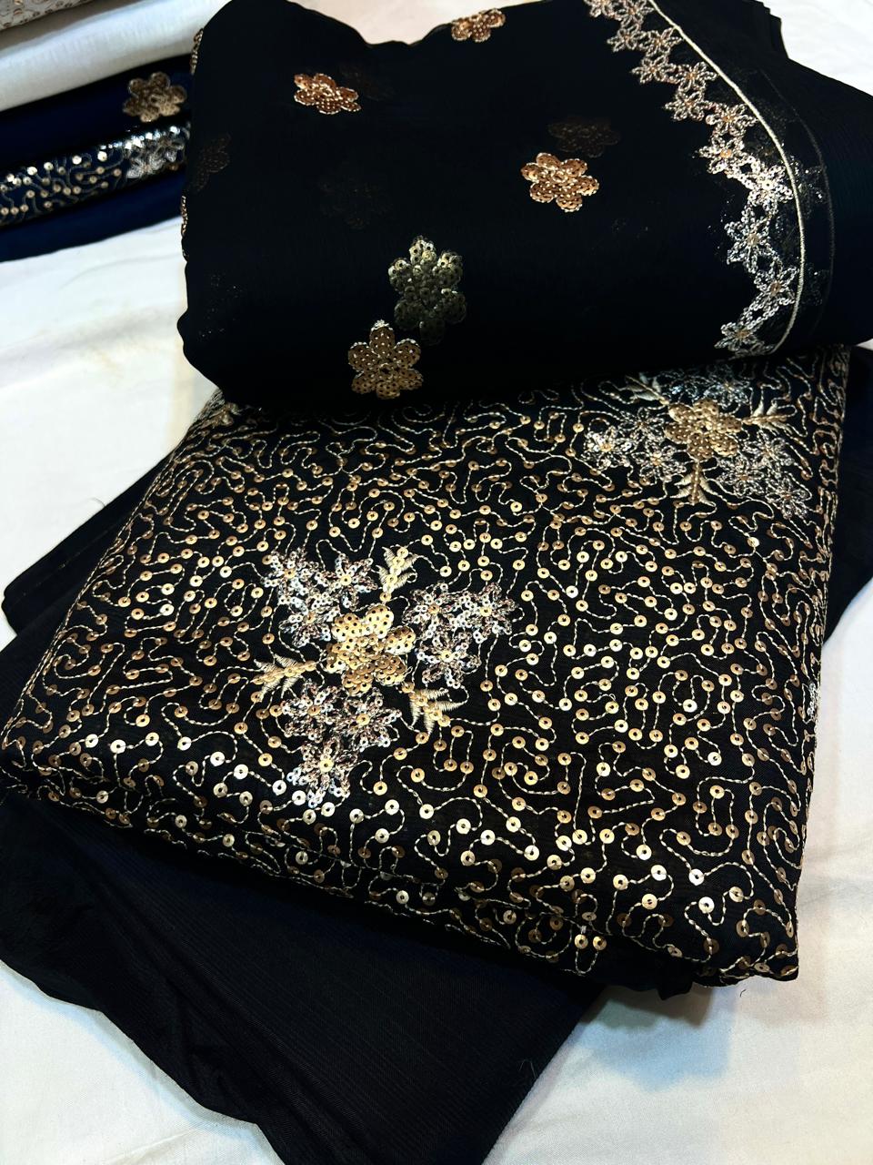 The Most Viral Twin Sequence Work Ensemble – Premium Pakistani Pure Raw Silk | Rs. 8,000