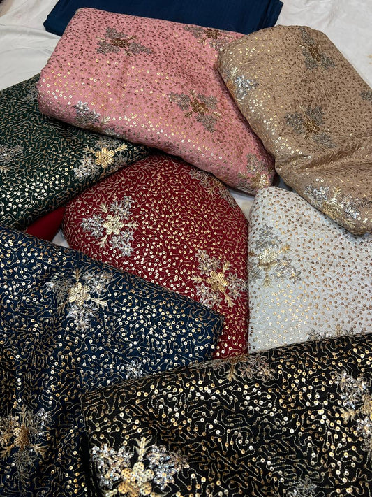 The Most Viral Twin Sequence Work Ensemble – Premium Pakistani Pure Raw Silk | Rs. 8,000