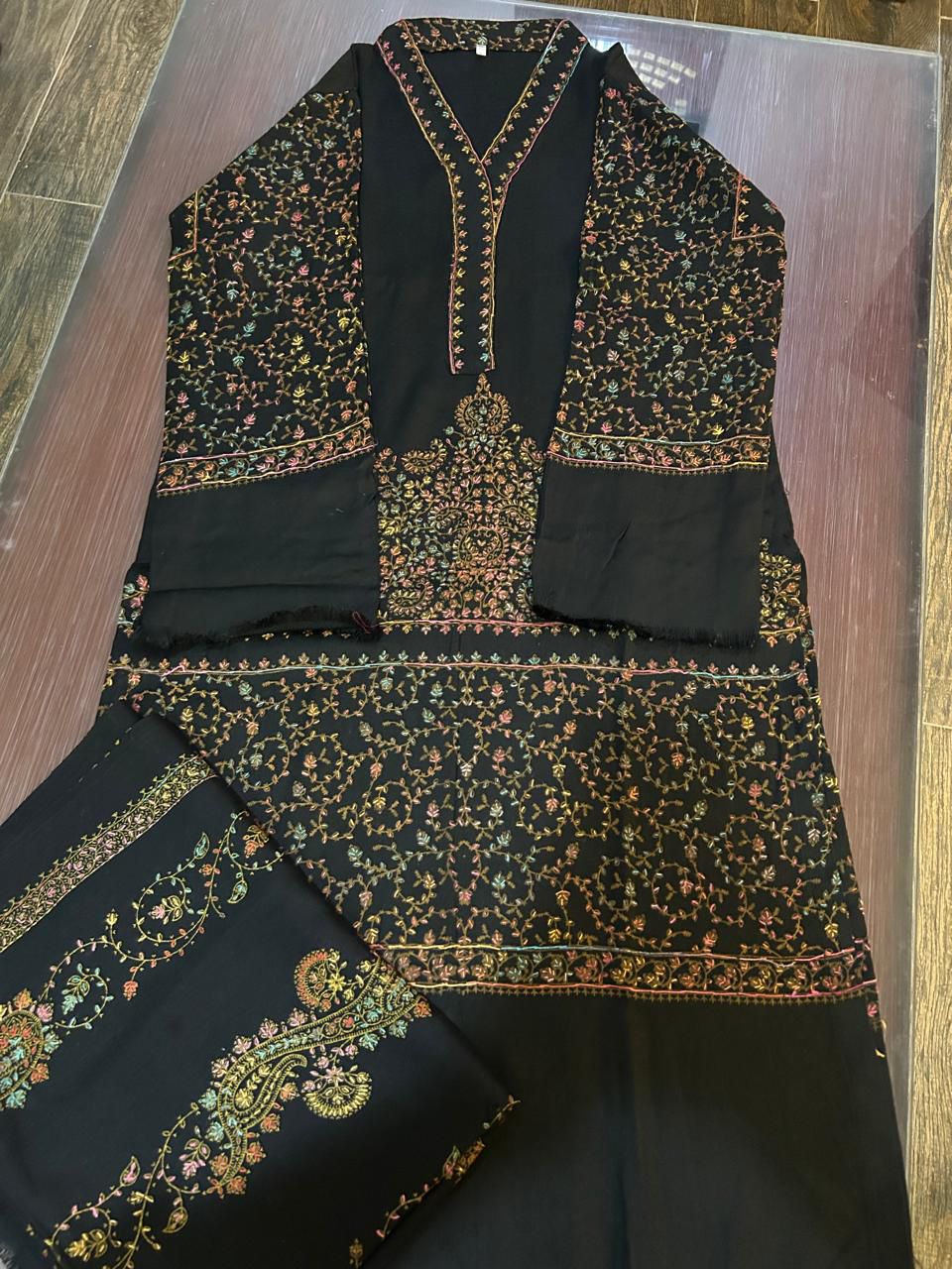 Winter Pashmina Shirt & Shawl Set – 2Pc / 3Pc Options (3 Colors)